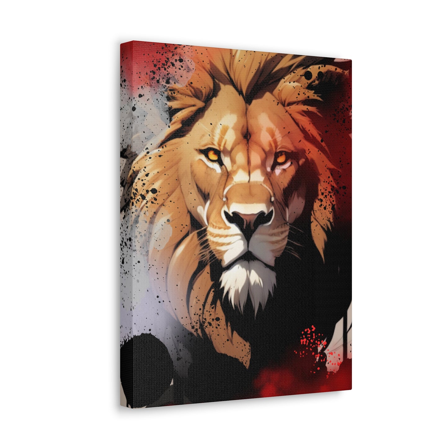 Drip Lion Slate Motif - Canvas