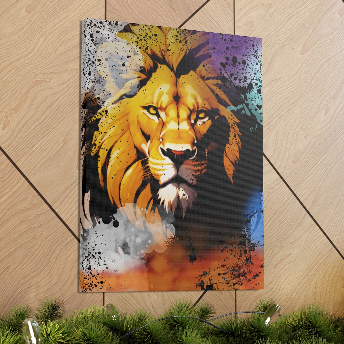 Drip Lion Swag Motif - Canvas