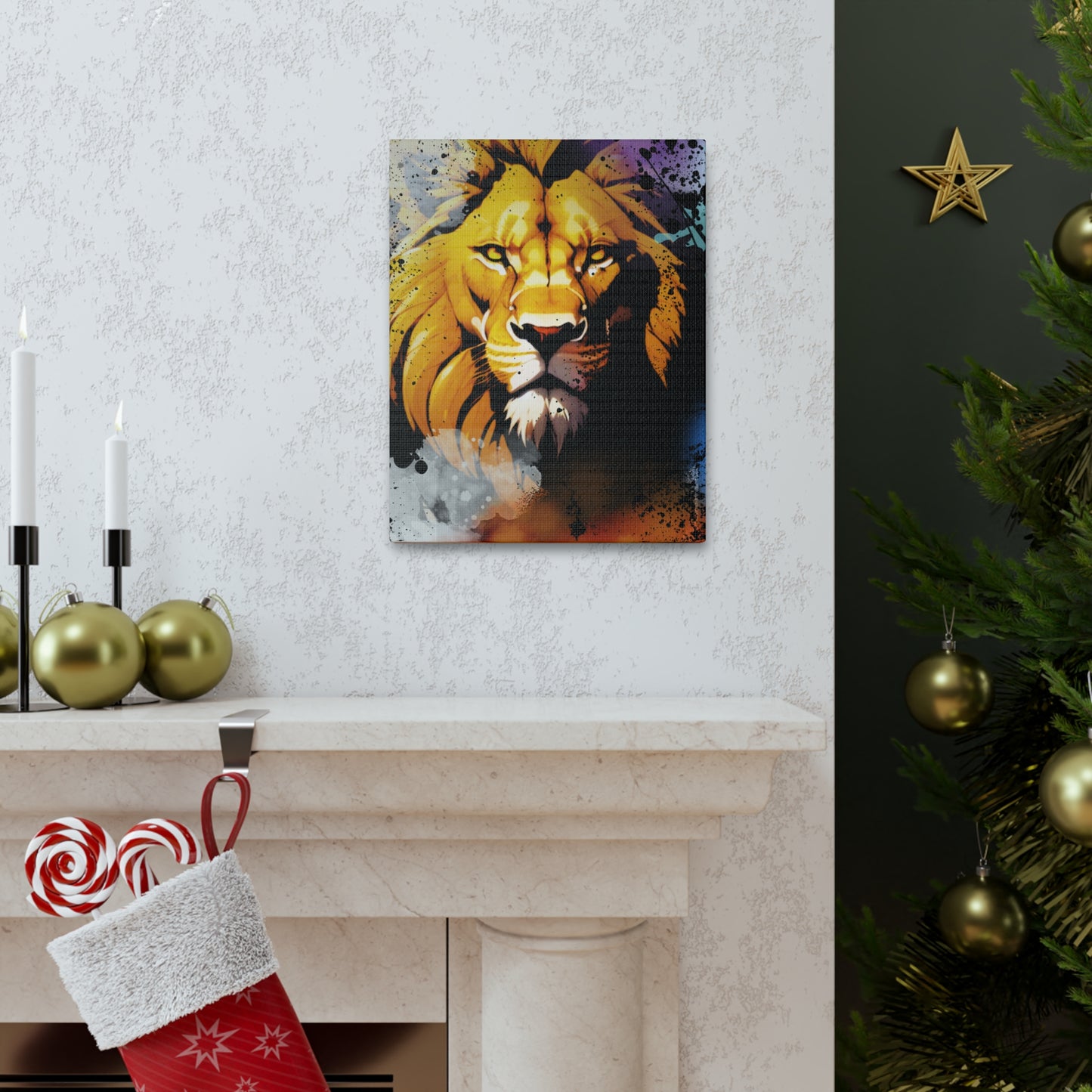 Drip Lion Swag Motif - Canvas