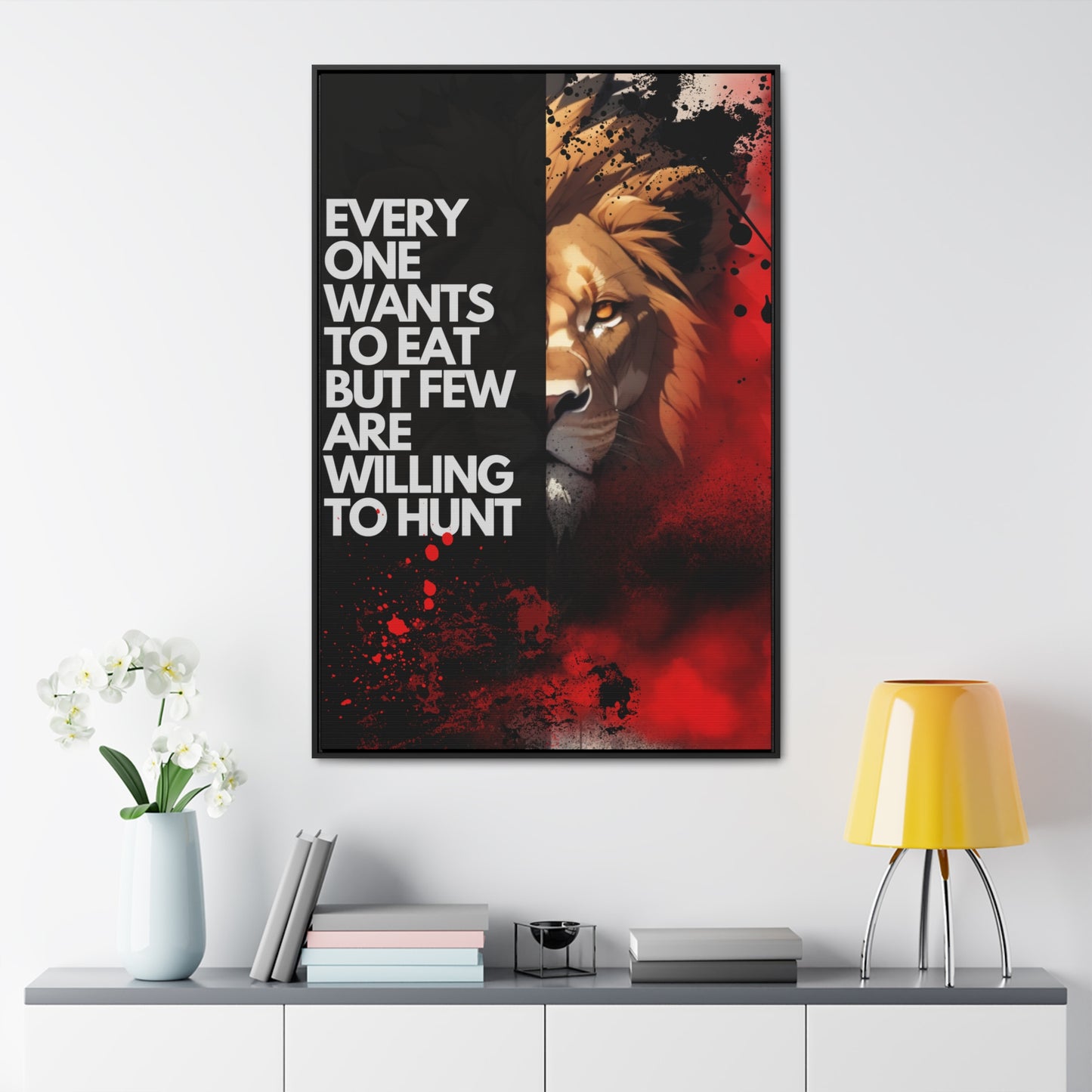 HUNT Motive - Canvas with Vertical Frame