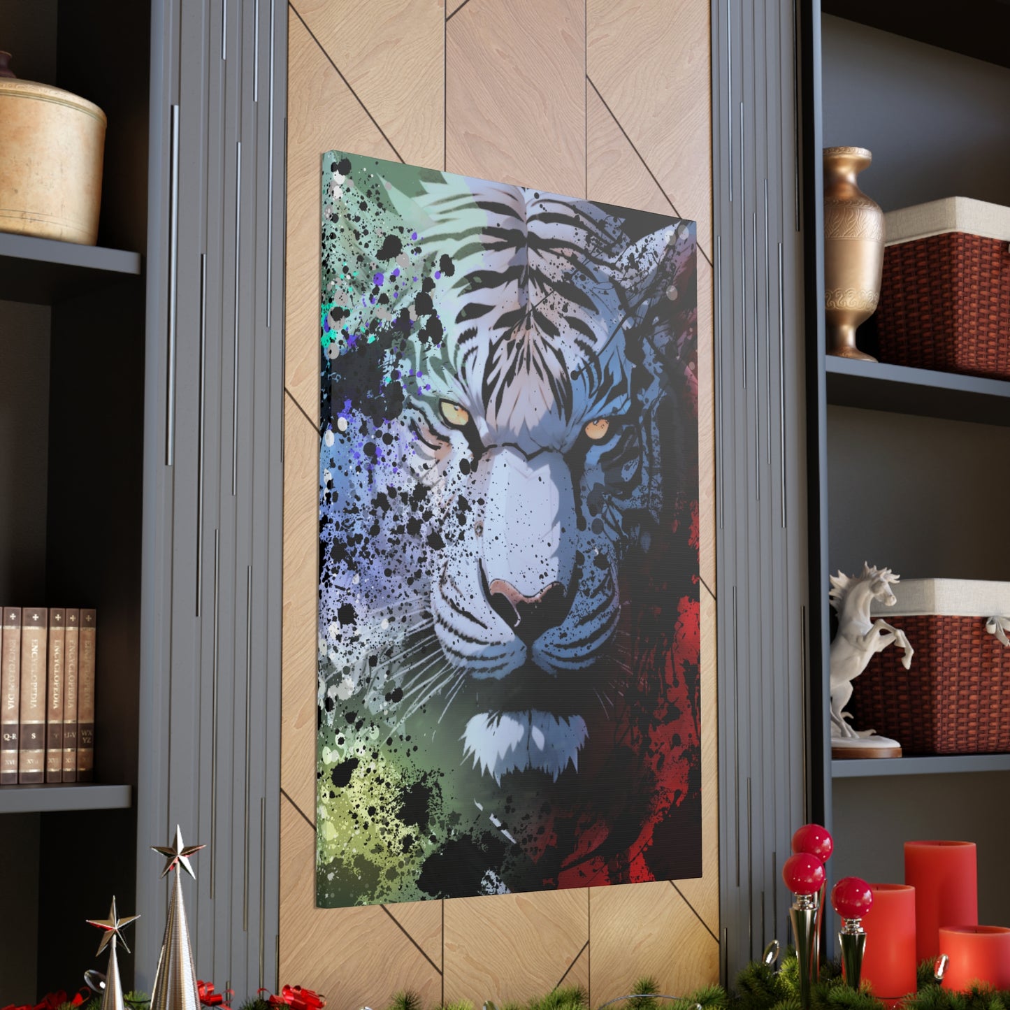 Drip Tiger Breath Motif - Canvas