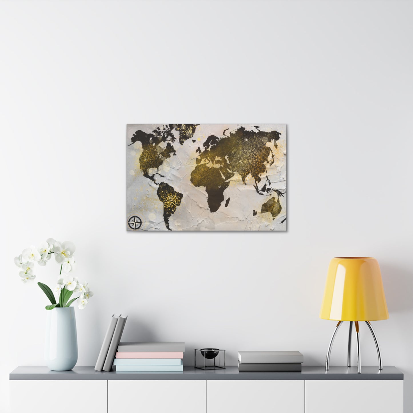 World Map Gold Dust - Canvas