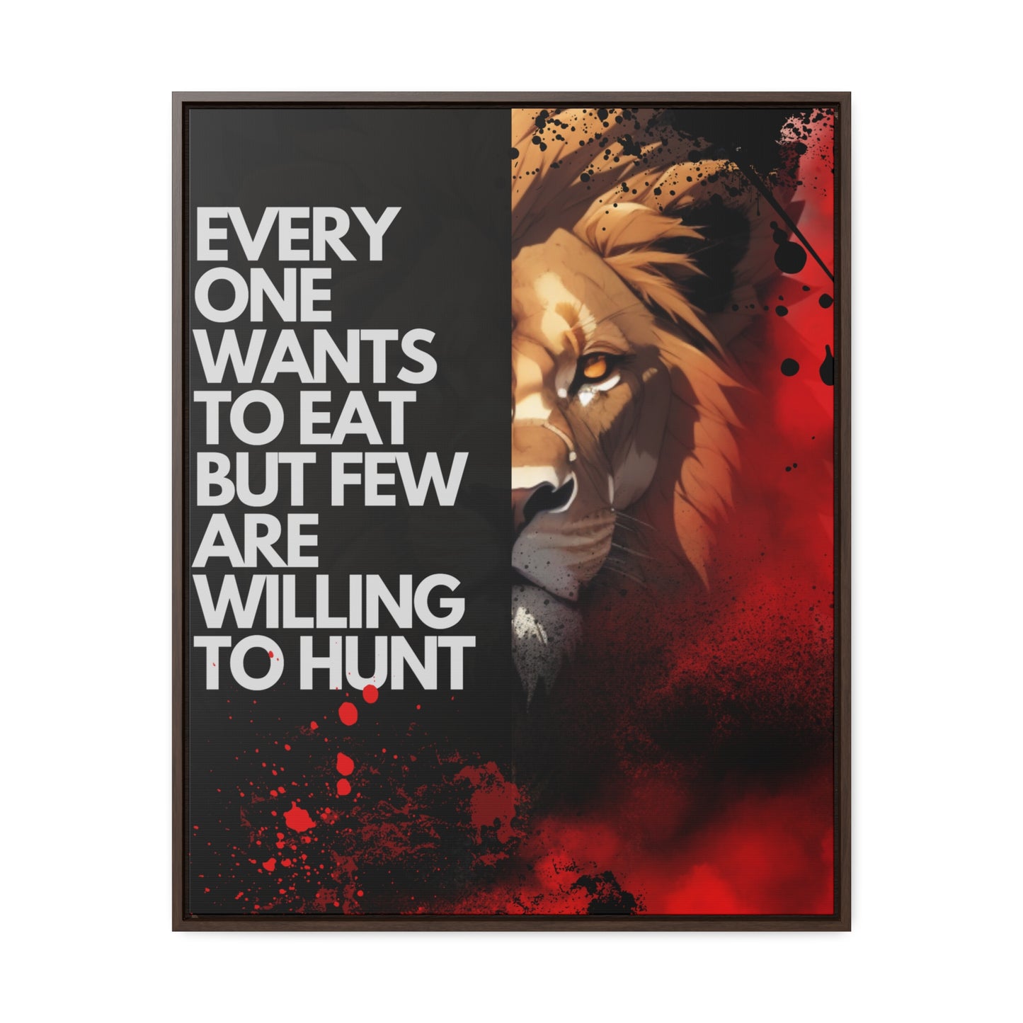 HUNT Motive - Canvas with Vertical Frame