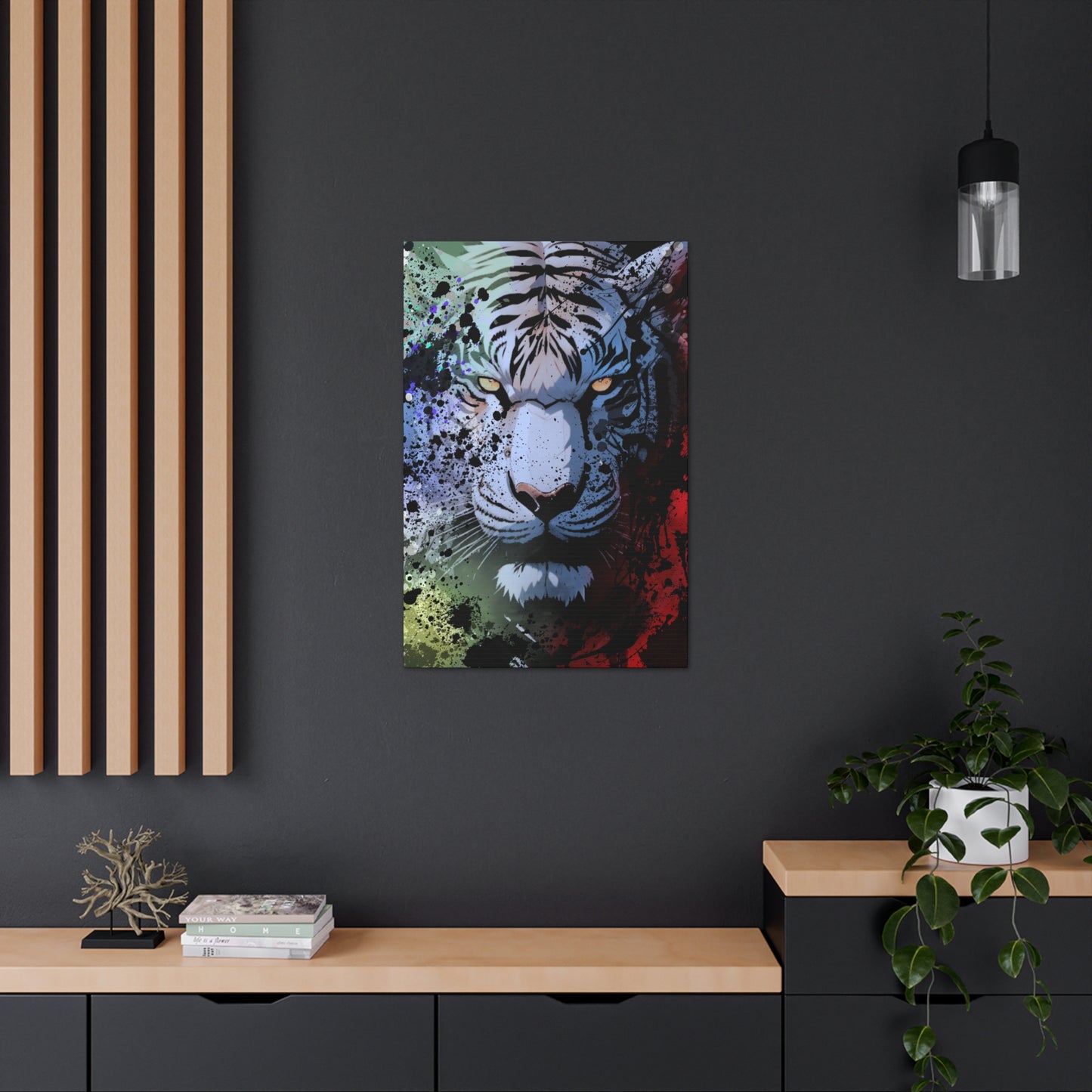 Drip Tiger Breath Motif - Canvas