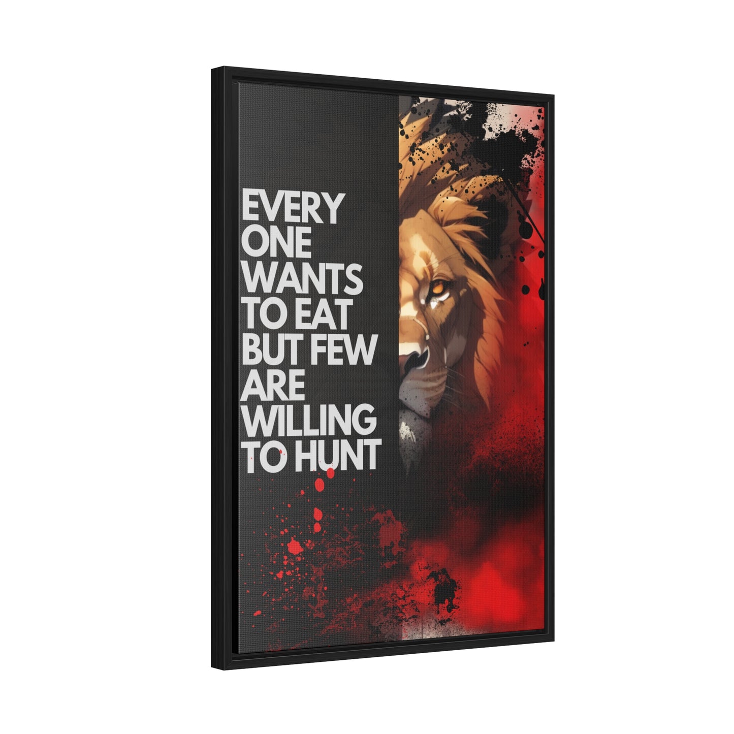 HUNT Motive - Canvas with Vertical Frame