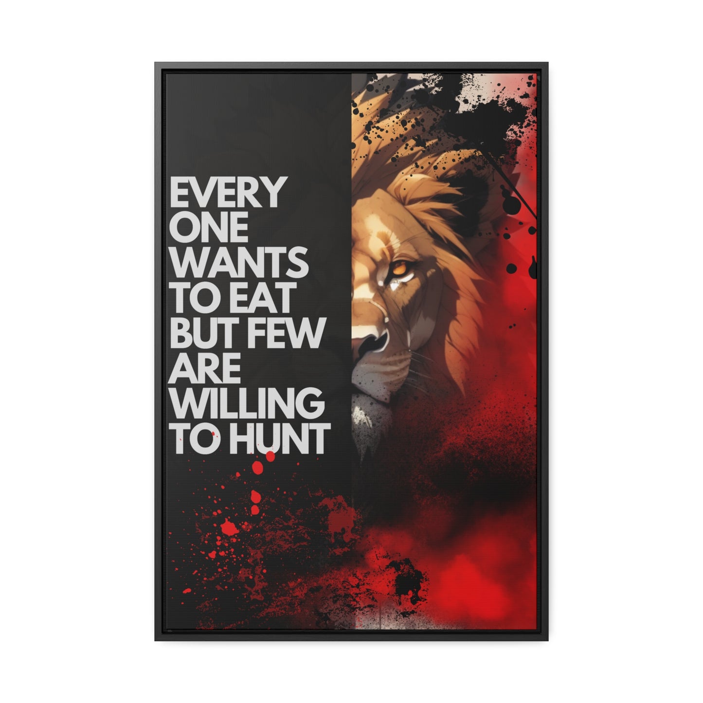 HUNT Motive - Canvas with Vertical Frame