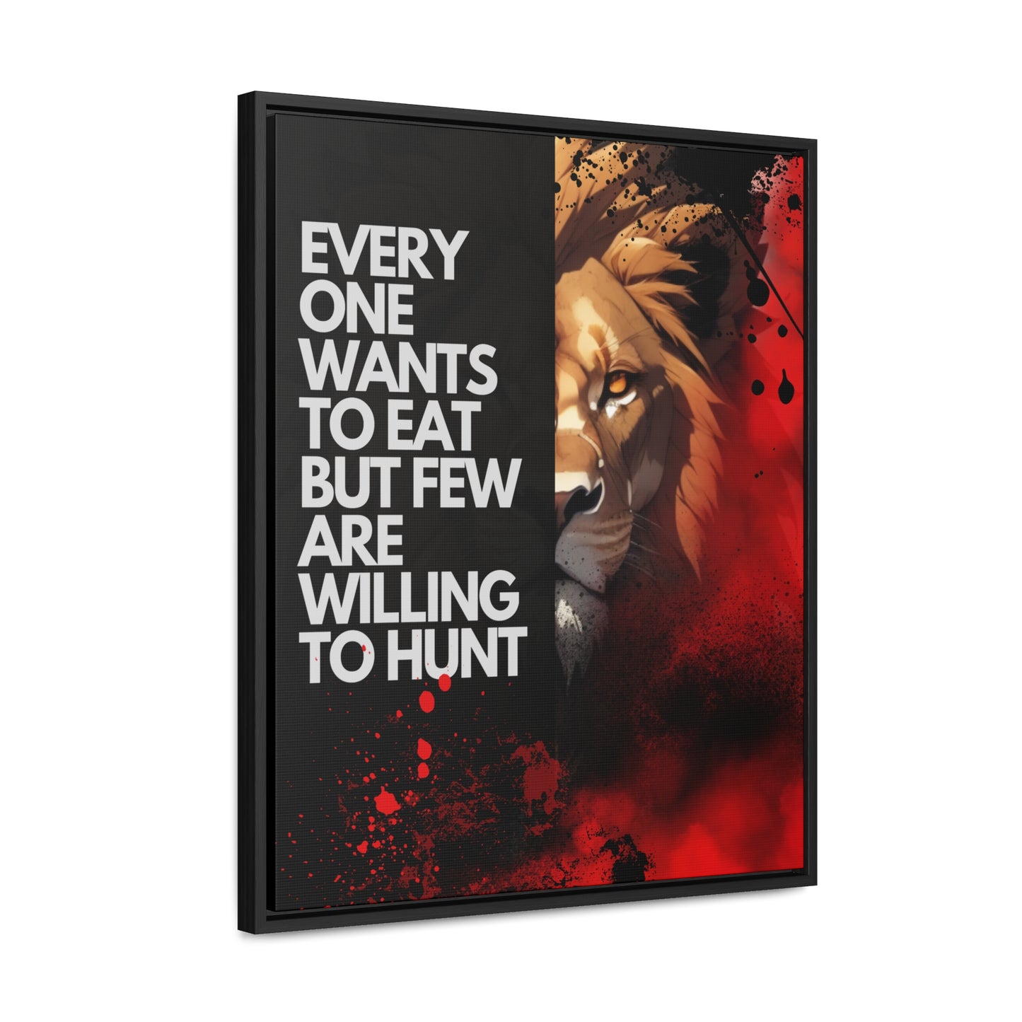 HUNT Motive - Canvas with Vertical Frame