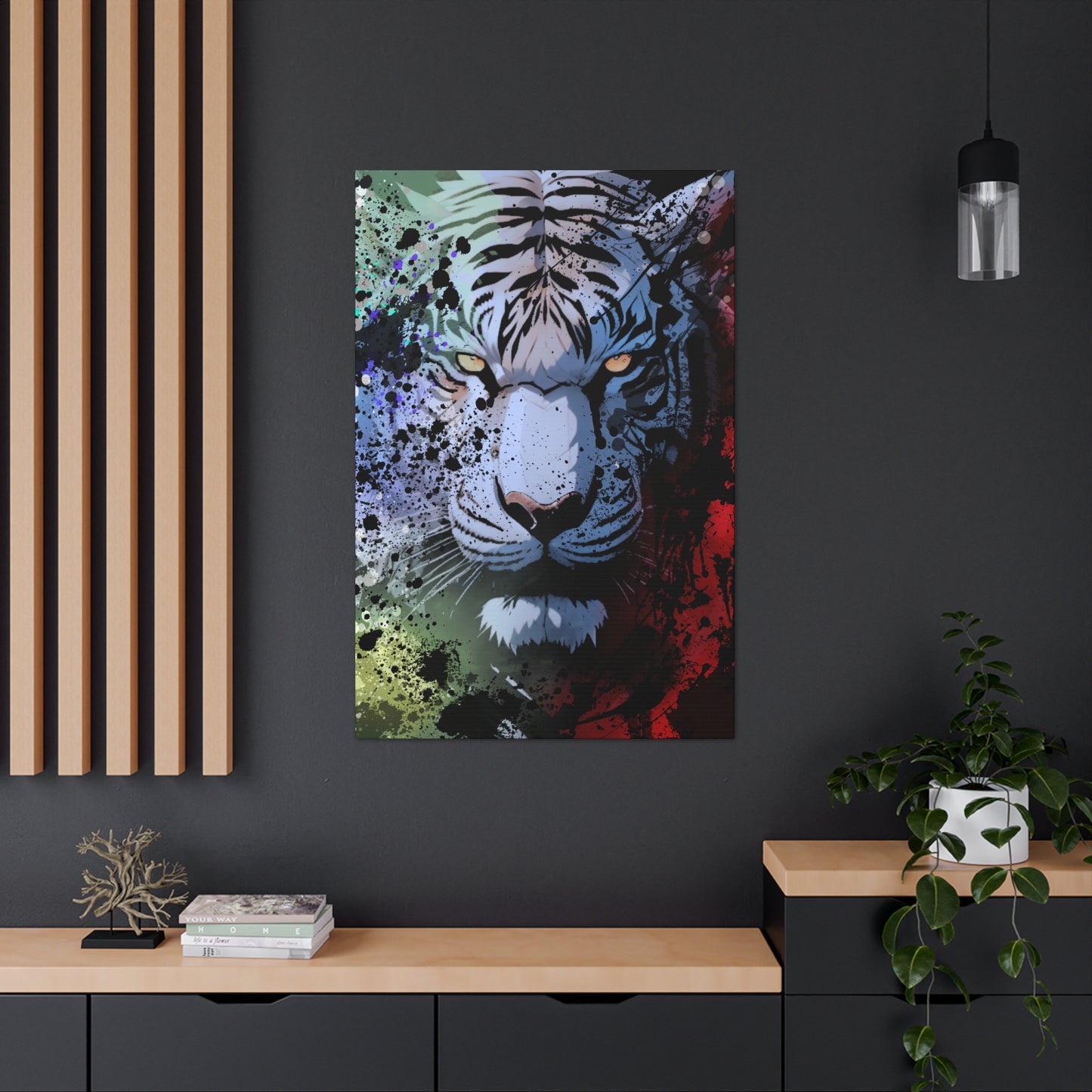 Drip Tiger Breath Motif - Canvas