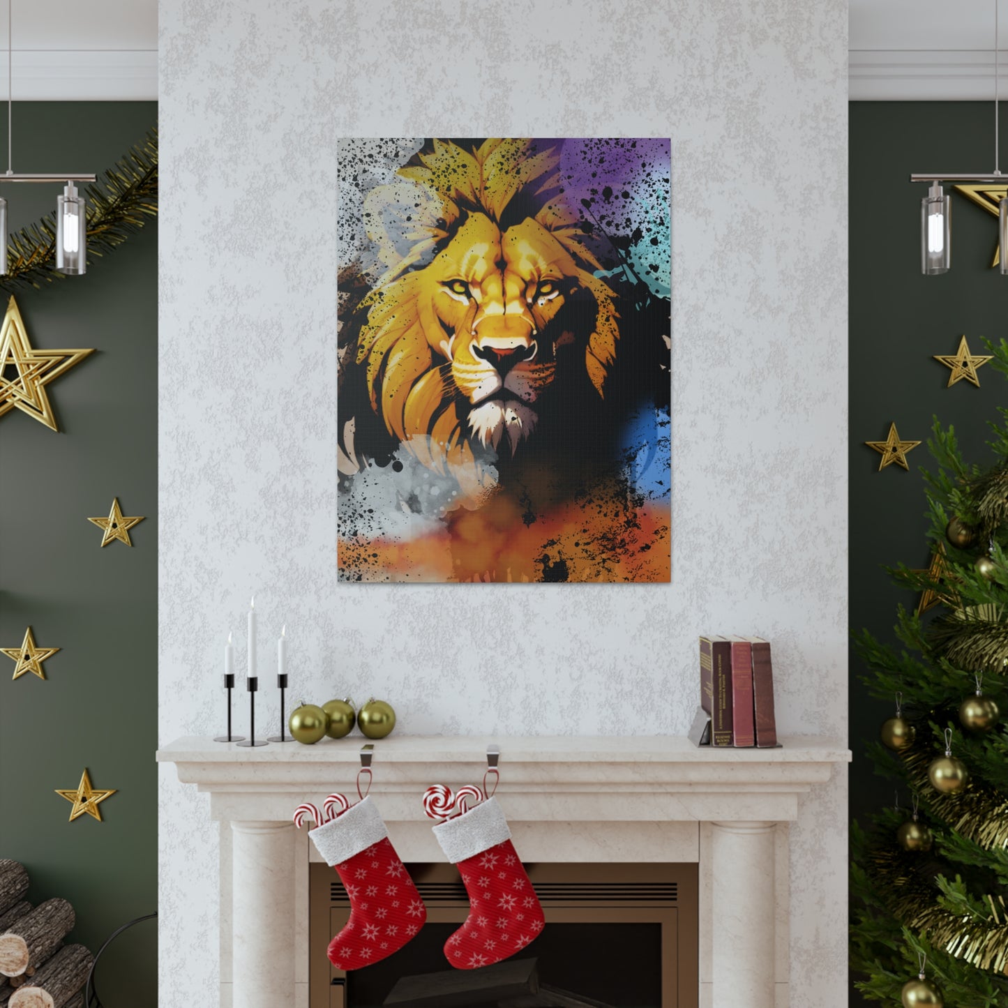 Drip Lion Swag Motif - Canvas