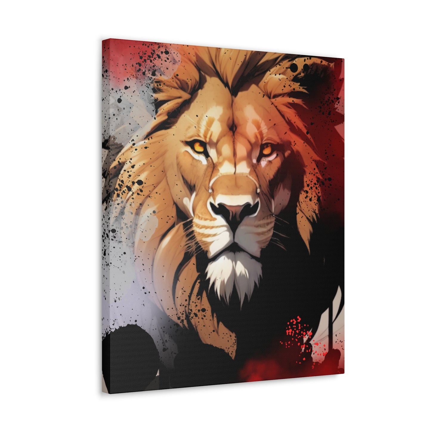 Drip Lion Slate Motif - Canvas