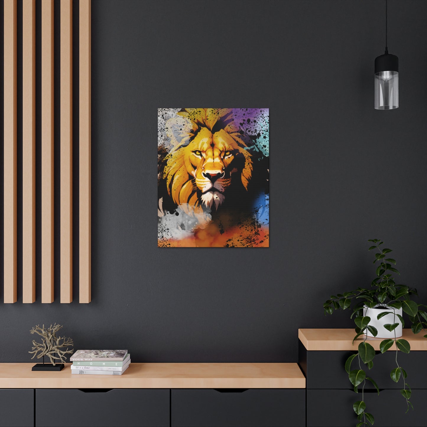 Drip Lion Swag Motif - Canvas