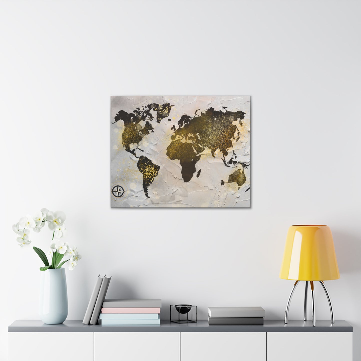 World Map Gold Dust - Canvas