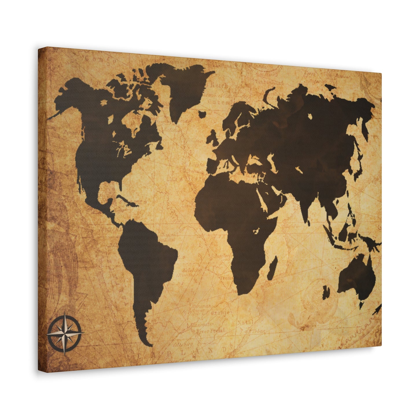 World Map  Espresso Coffee Course - Canvas