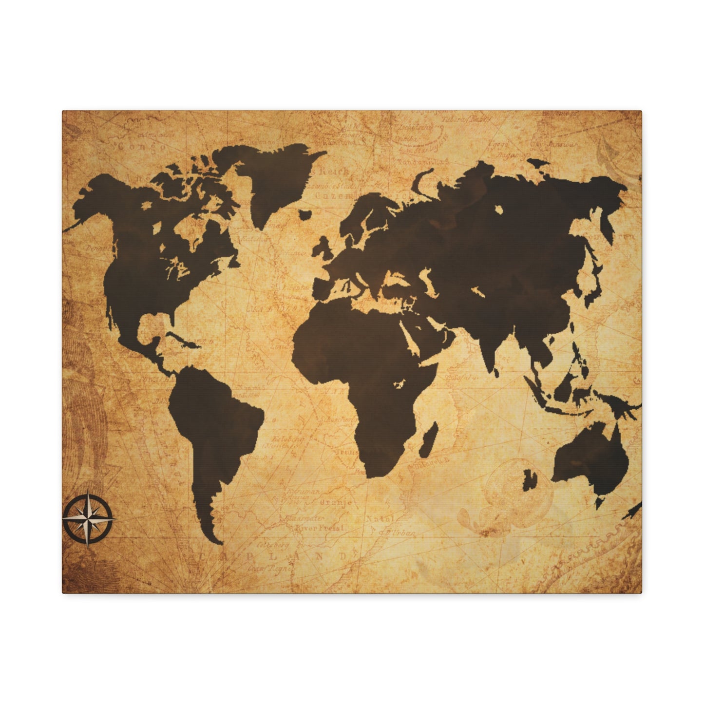 World Map  Espresso Coffee Course - Canvas