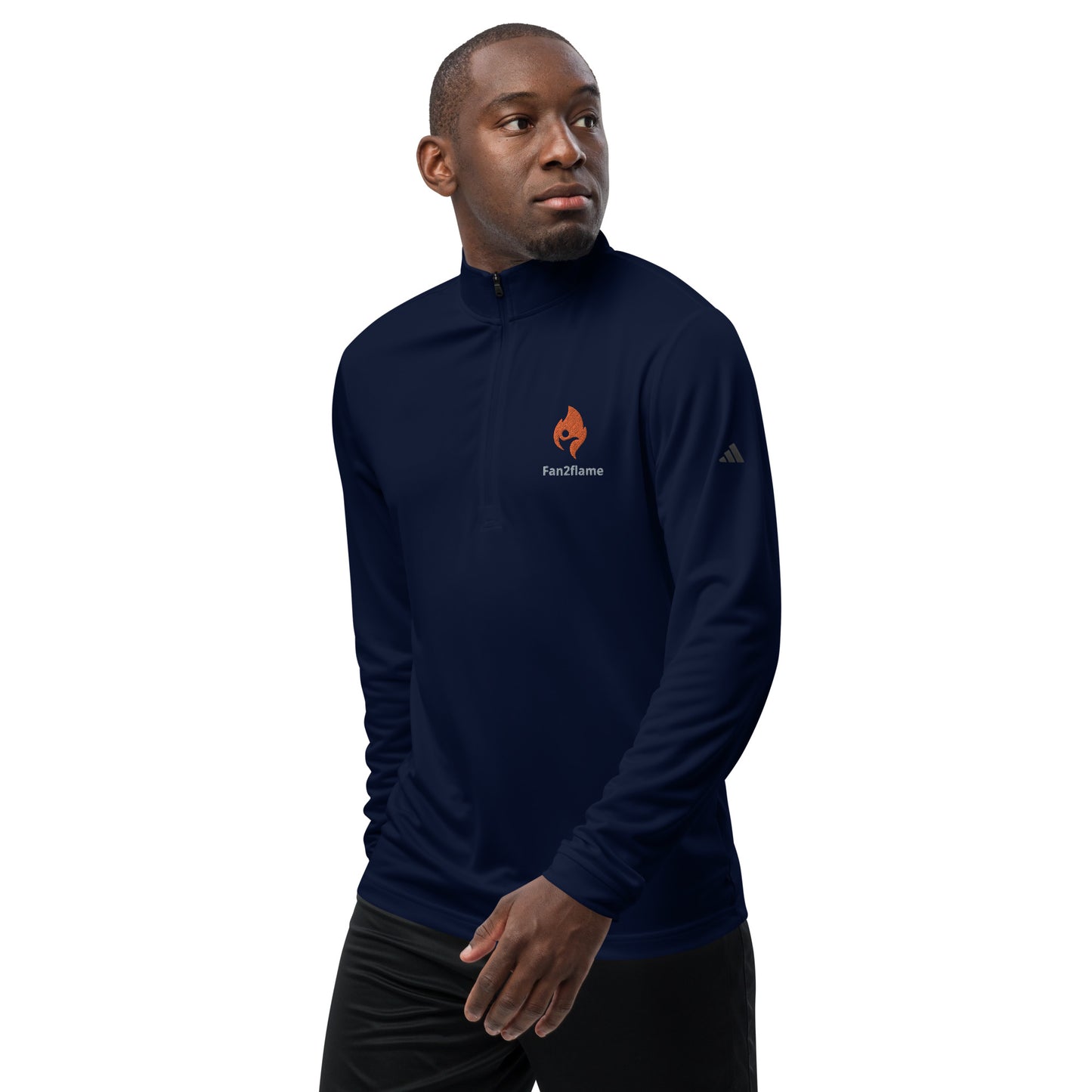 Fan2Flame Active Flame embroidered Quarter zip pullover